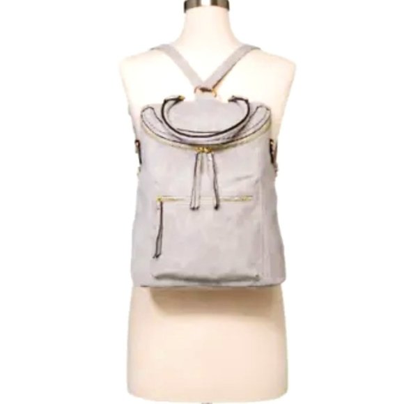 VR NYC - Convertible Shoulder Handbag, Tote, Crossbody, Backpack - Gray - Picture 1 of 8